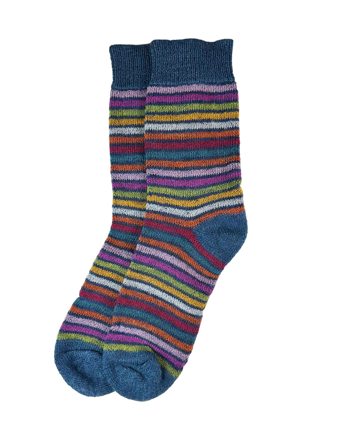 Unisex Vollplüsch Ringel Socke kbT-Schurwolle
