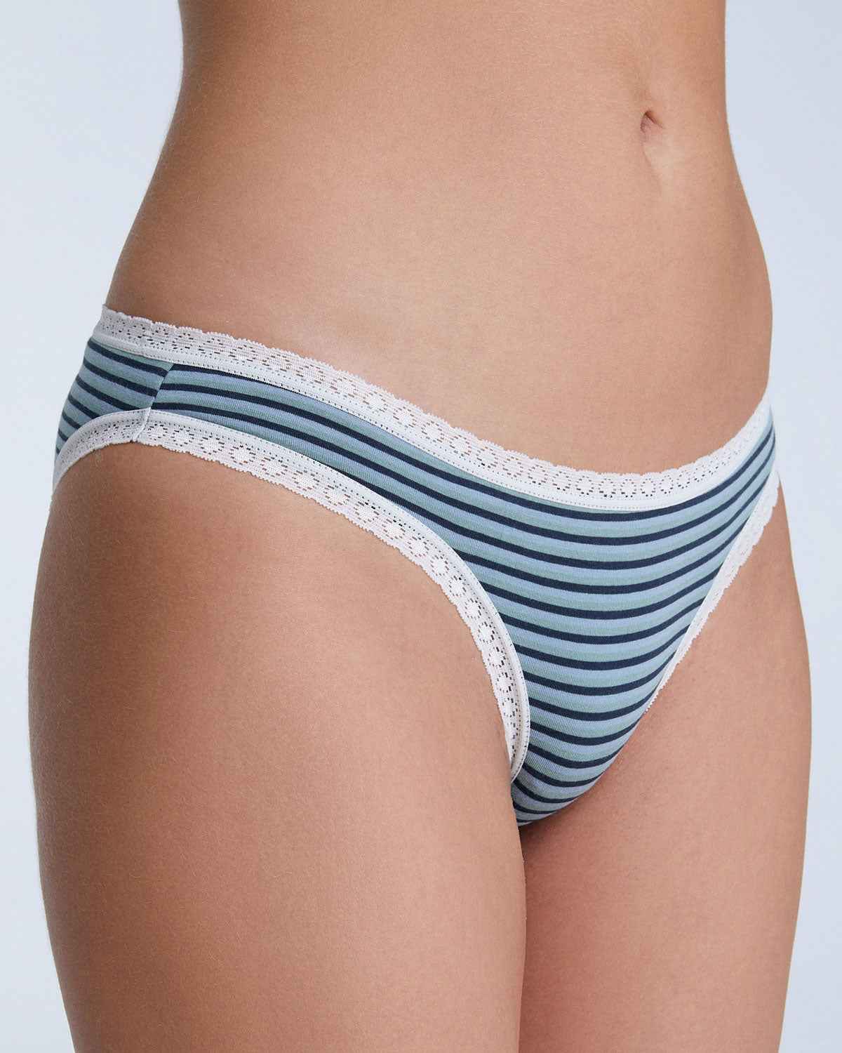 Albero Natur Damen Slip mit Spitze Bio Baumwolle Elasthan