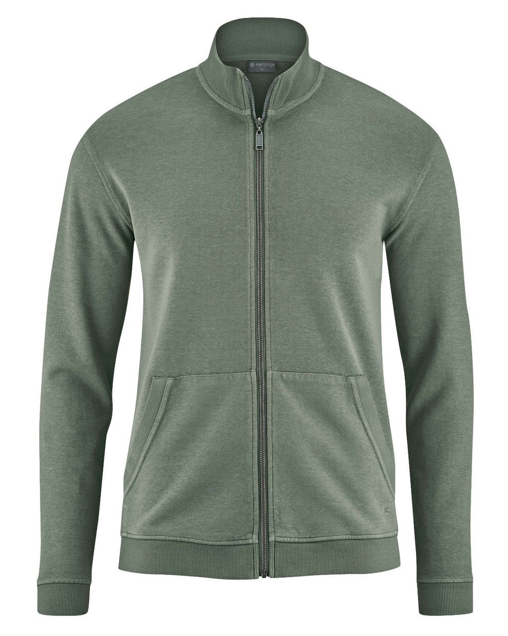 Hempage lässiger Zipper Sweat Jacket Hanf Bio Baumwolle