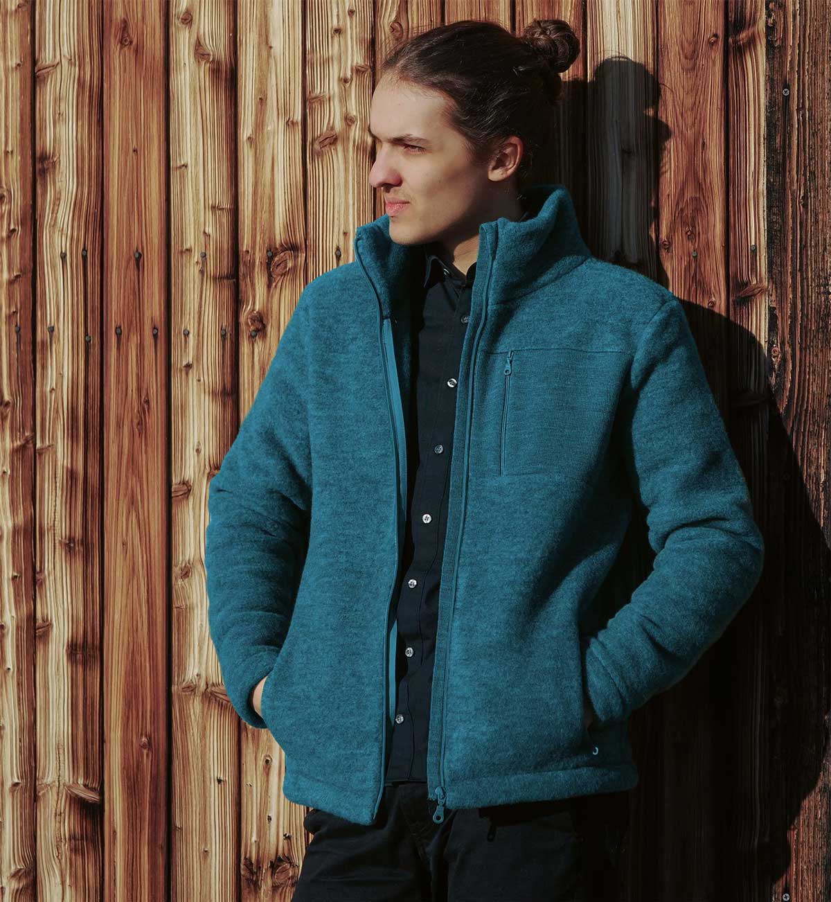 Herren Fleece Jacke kbT-Schurwolle