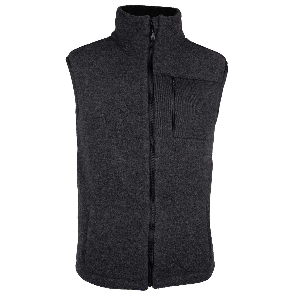Herren Schurwolle Fleece Weste