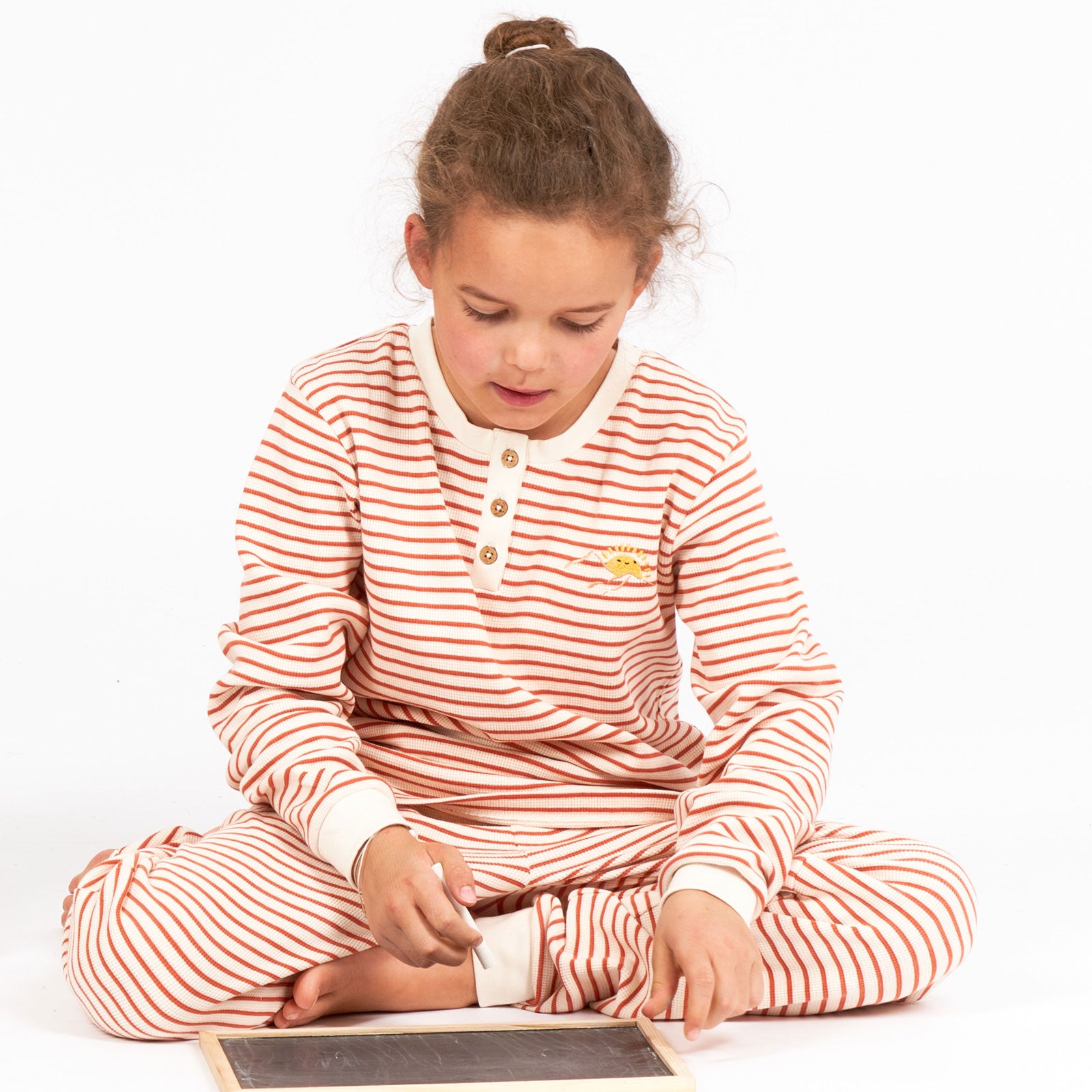 Sense Organics Kinder Schlafanzug Waffel-Jersey Bio Baumwolle