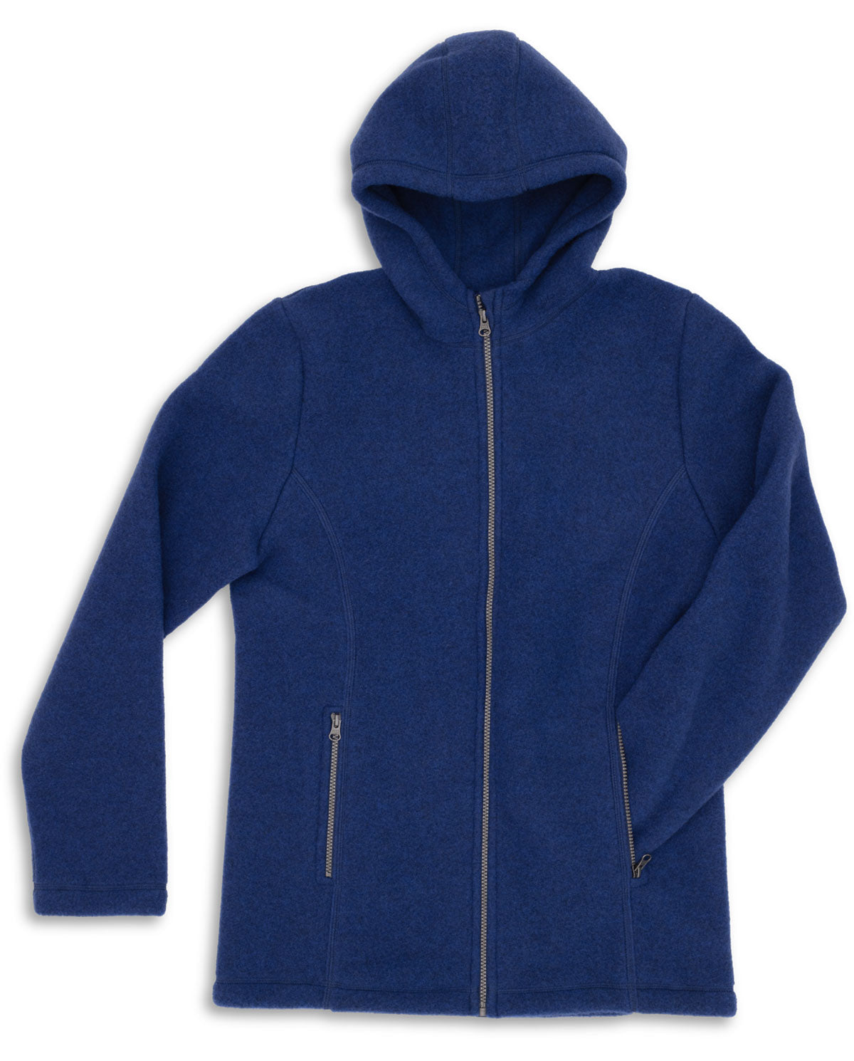 Engel Herren Fleece-Jacke mit Kapuze und Reißverschluss kbT Schurwolle