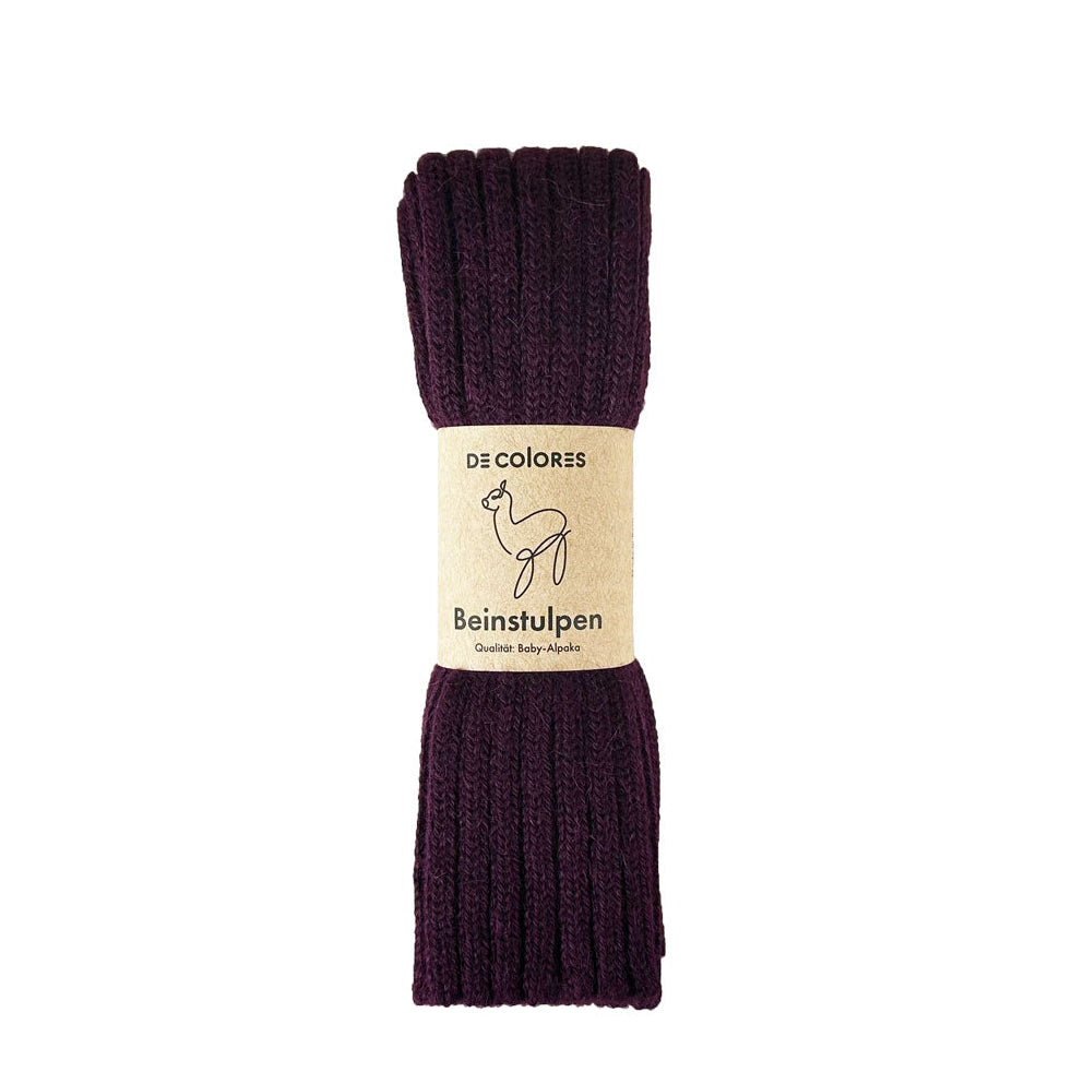 Alpaka Unisex Beinstulpen Rippstrick