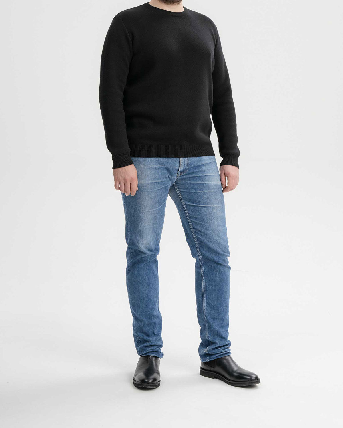 Mela Herren Jacquard Strickpullover Bio Baumwolle