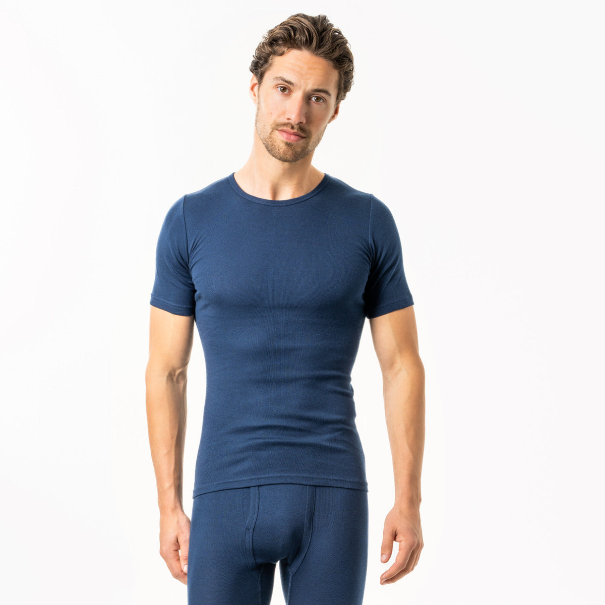 Herren Kurzarm-Unterhemd reine Bio Baumwolle
