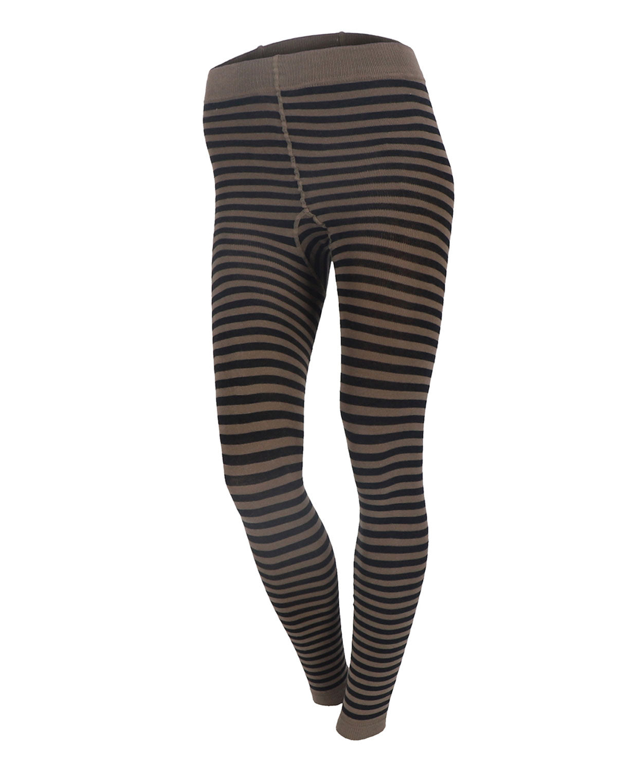 Damen Leggings geringelt Bio Baumwolle Elasthan
