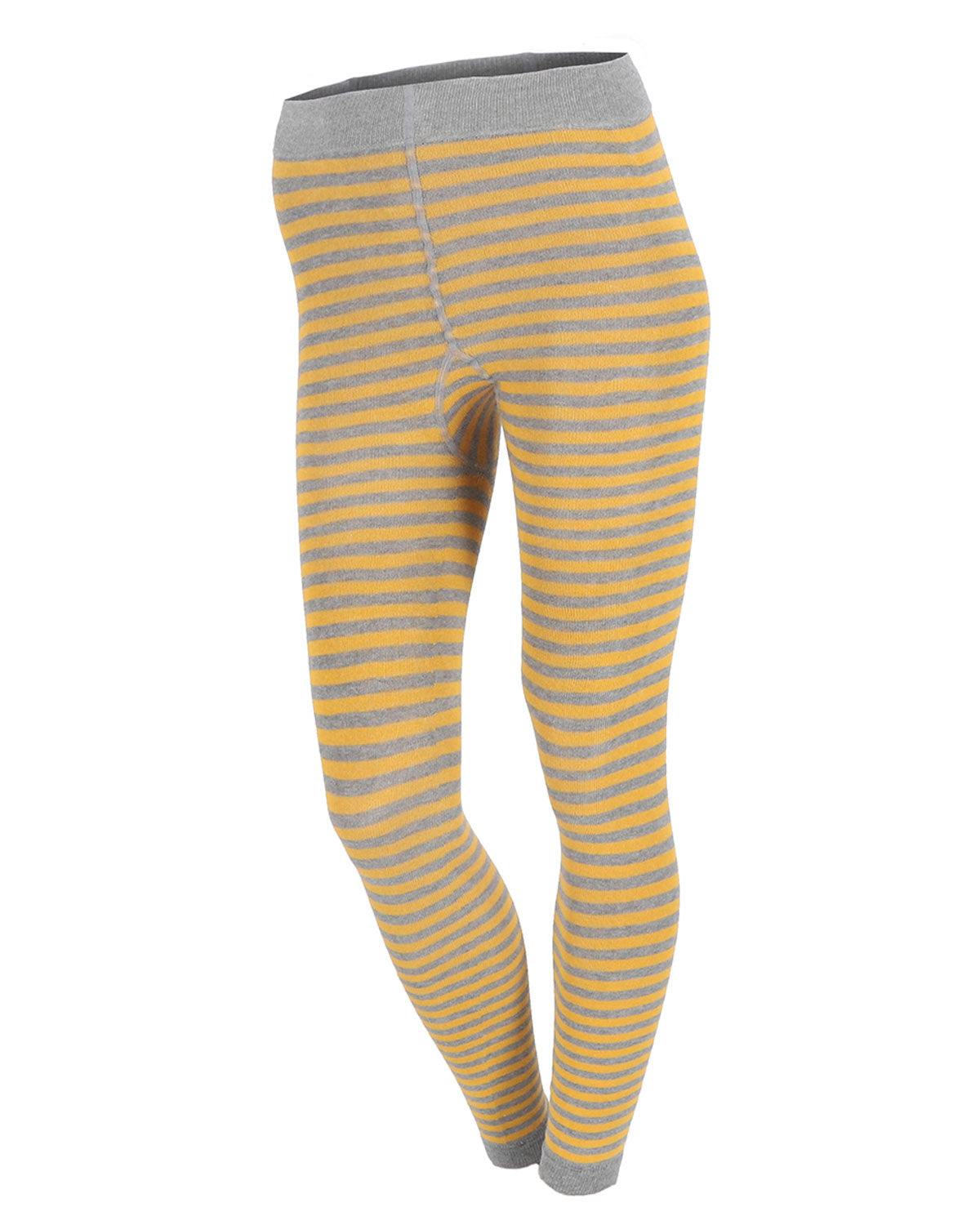 Damen Leggings geringelt Bio Baumwolle Elasthan