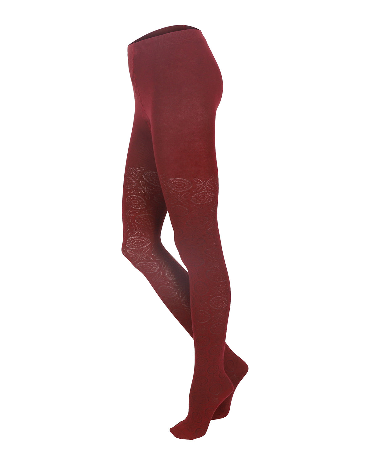 Damen Strumpfhose Kringelmuster Bio Baumwolle Elasthan