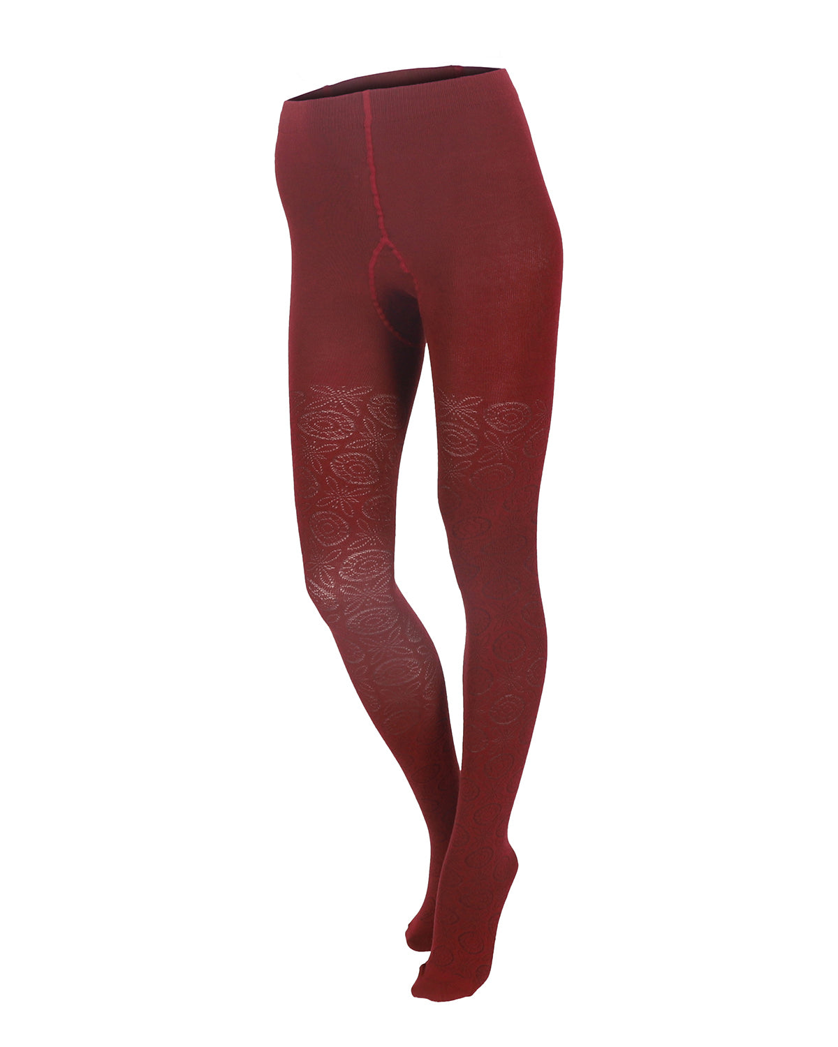Damen Strumpfhose Kringelmuster Bio Baumwolle Elasthan