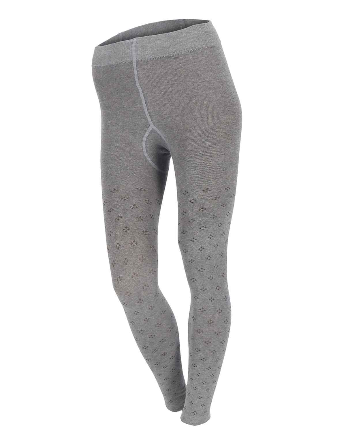 Damen Legging Rhombenmuster Bio Baumwolle Elasthan