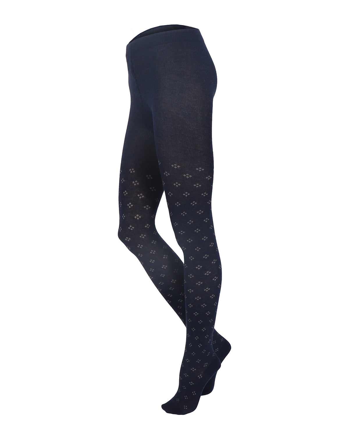 Damen Strumpfhose Rhombenmuster Bio Baumwolle