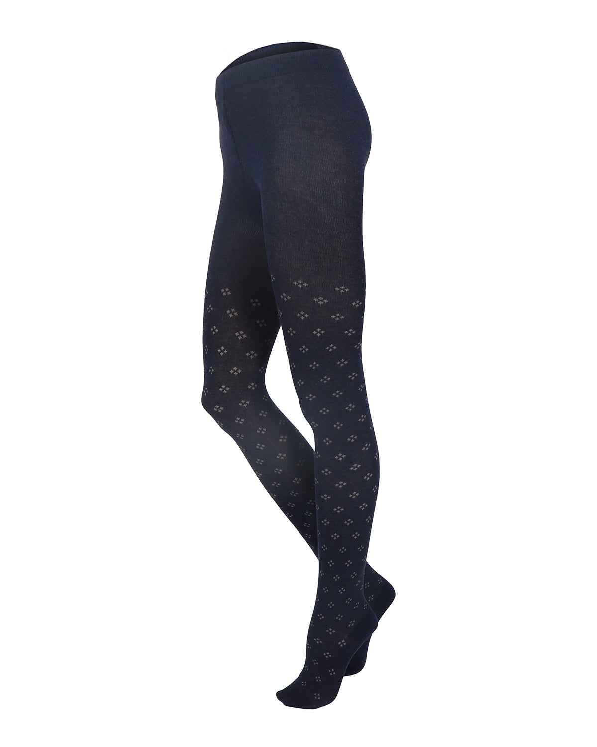 Damen Strumpfhose Rhombenmuster Bio Baumwolle