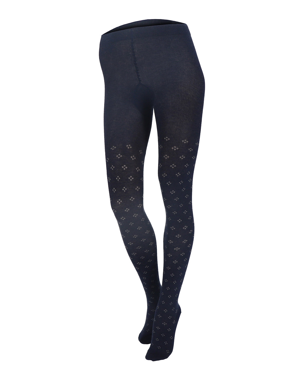 Damen Strumpfhose Rhombenmuster Bio Baumwolle