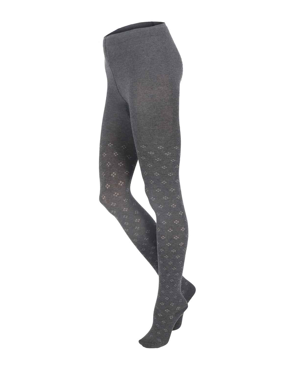 Damen Strumpfhose Rhombenmuster Bio Baumwolle