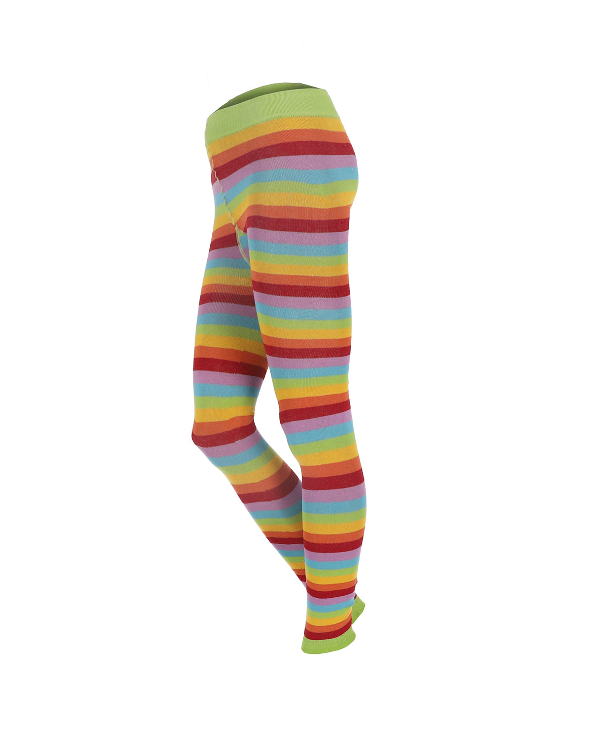 Damen Leggings 6-farbig geringelt Bio Baumwolle Elasthan