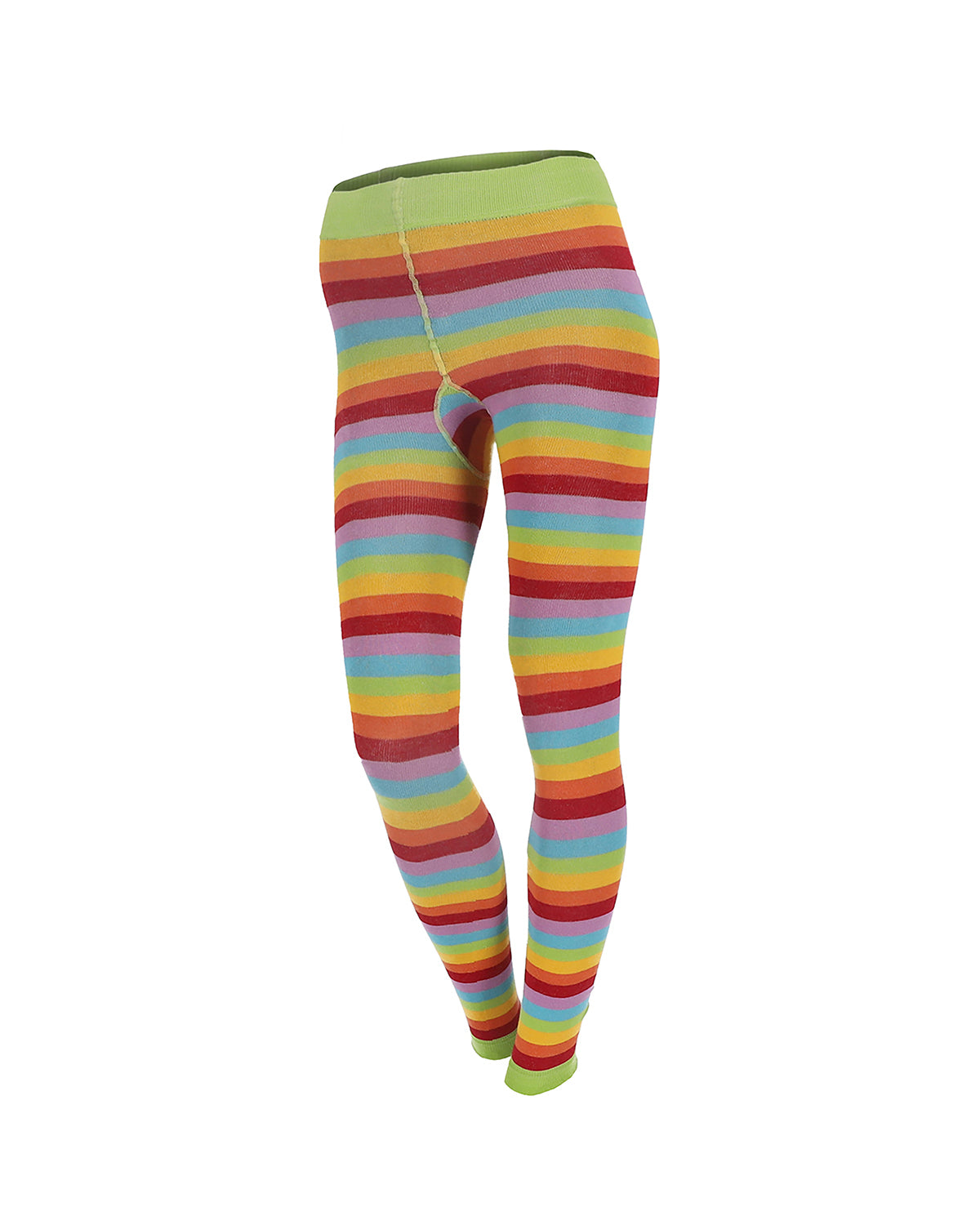 Damen Leggings 6-farbig geringelt Bio Baumwolle Elasthan