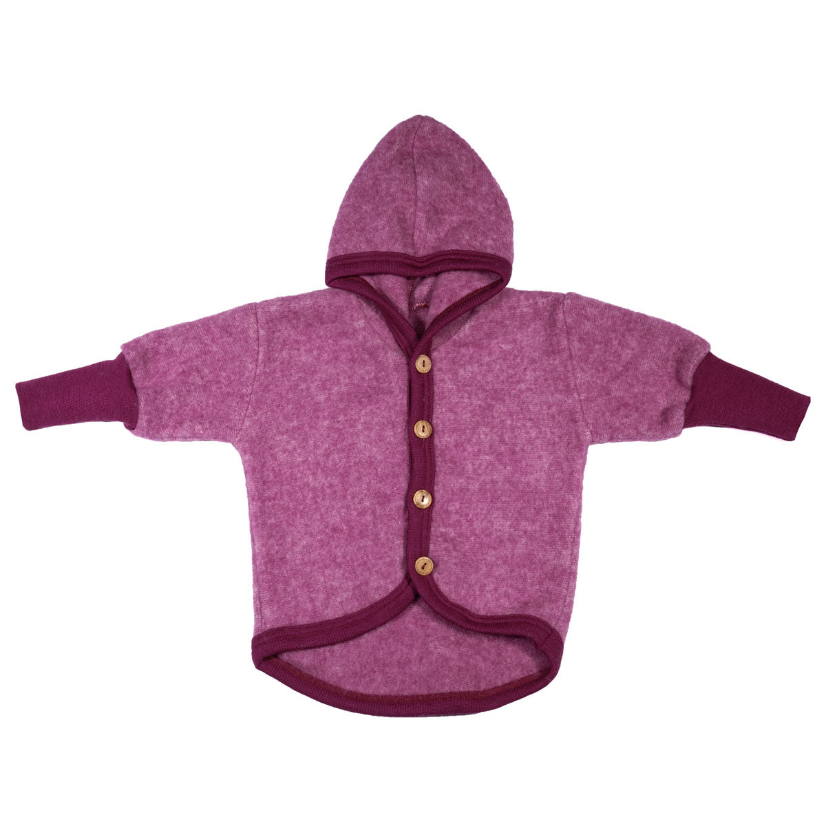 Cosilana Baby Fleece-Jacke mit Kapuze kbT Wolle Bio Baumwolle