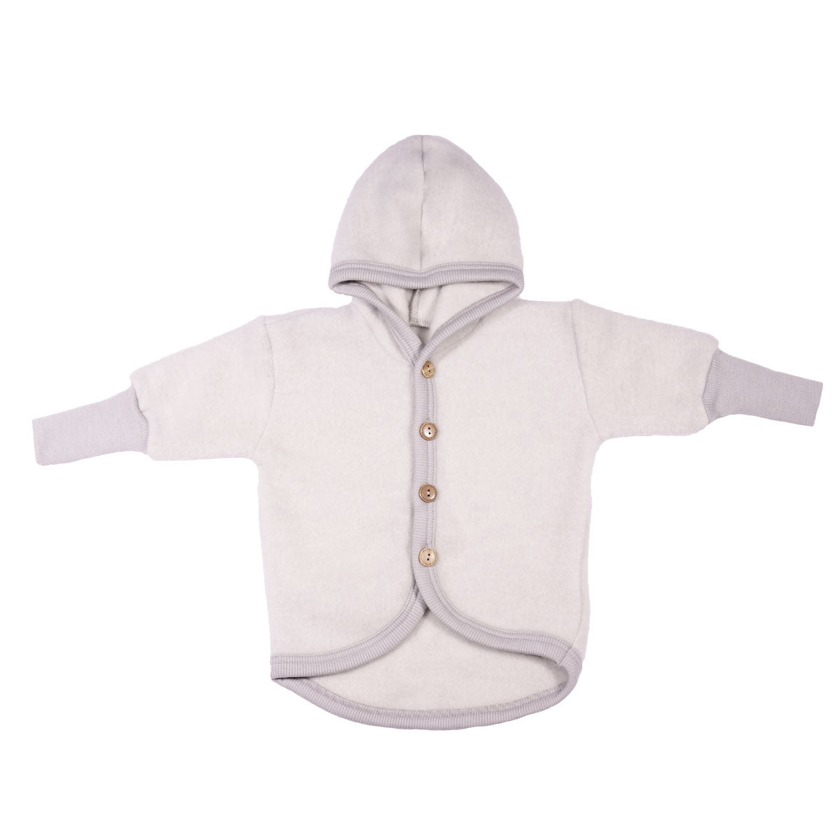 Cosilana Baby Fleece-Jacke mit Kapuze kbT Wolle Bio Baumwolle