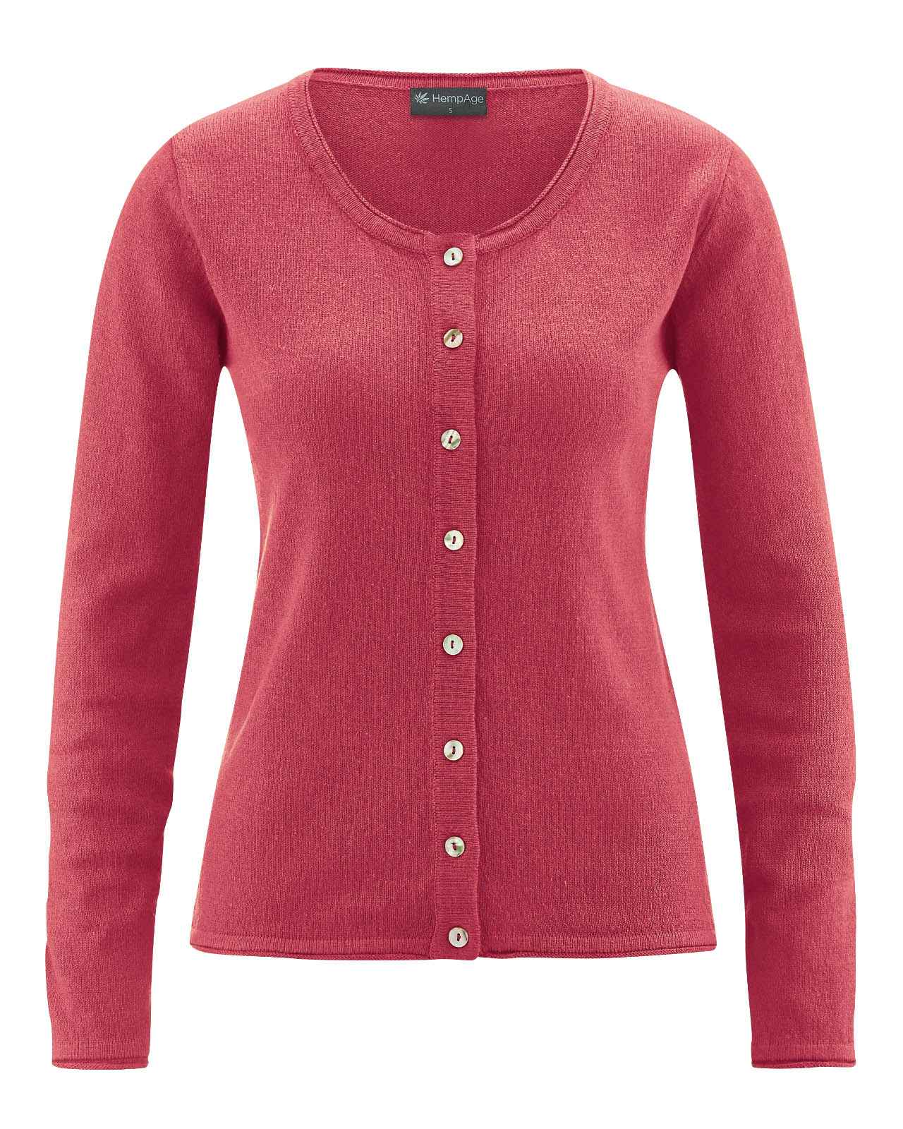 Hempage Damen Cardigan Hanf Bio Baumwolle recycelt