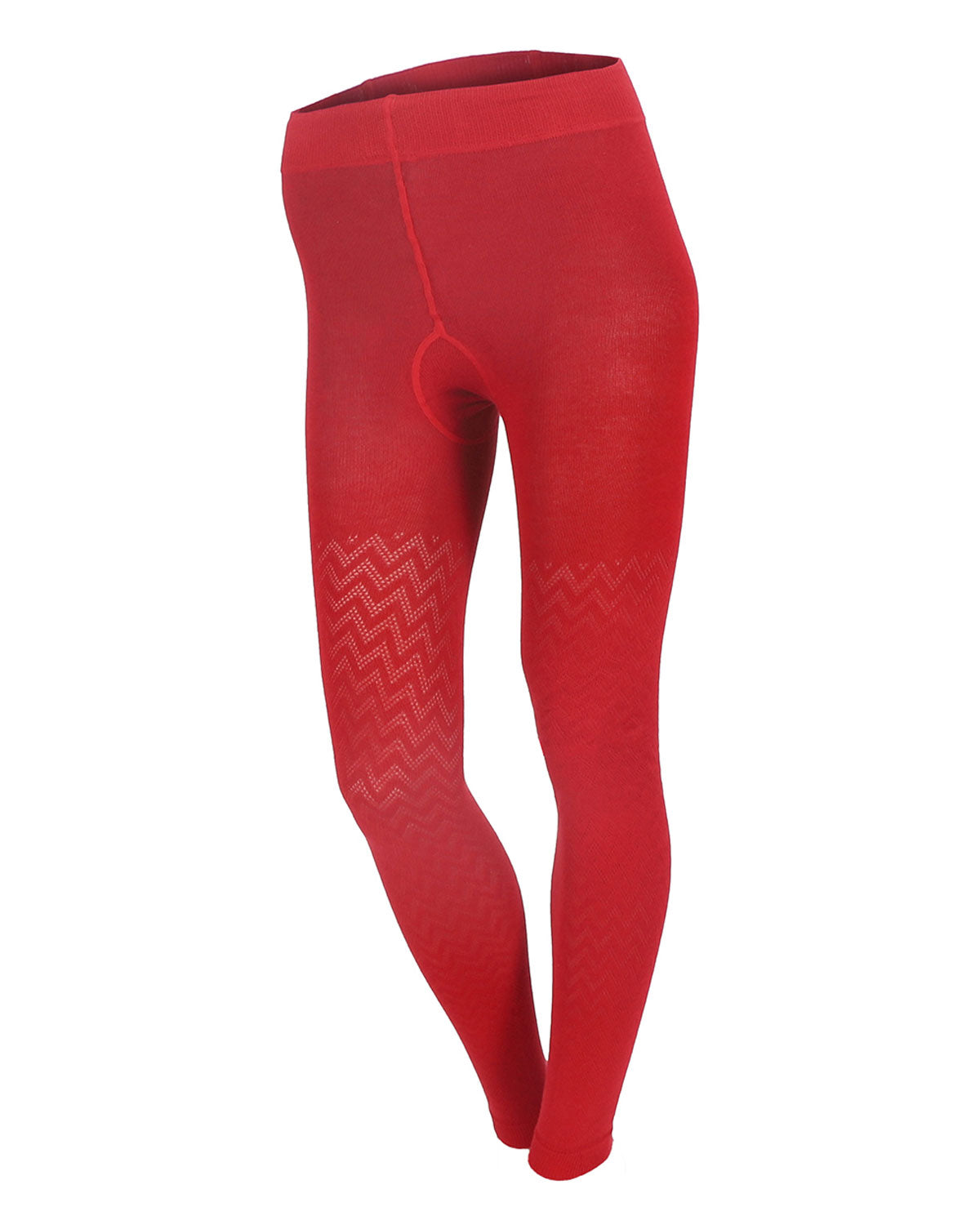 Damen Legging Uni Filet-Musterung Bio Baumwolle Elasthan