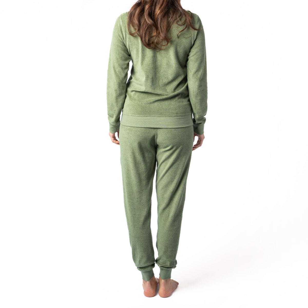 Living Crafts Damen Frottee-Pyjama Bio Baumwolle