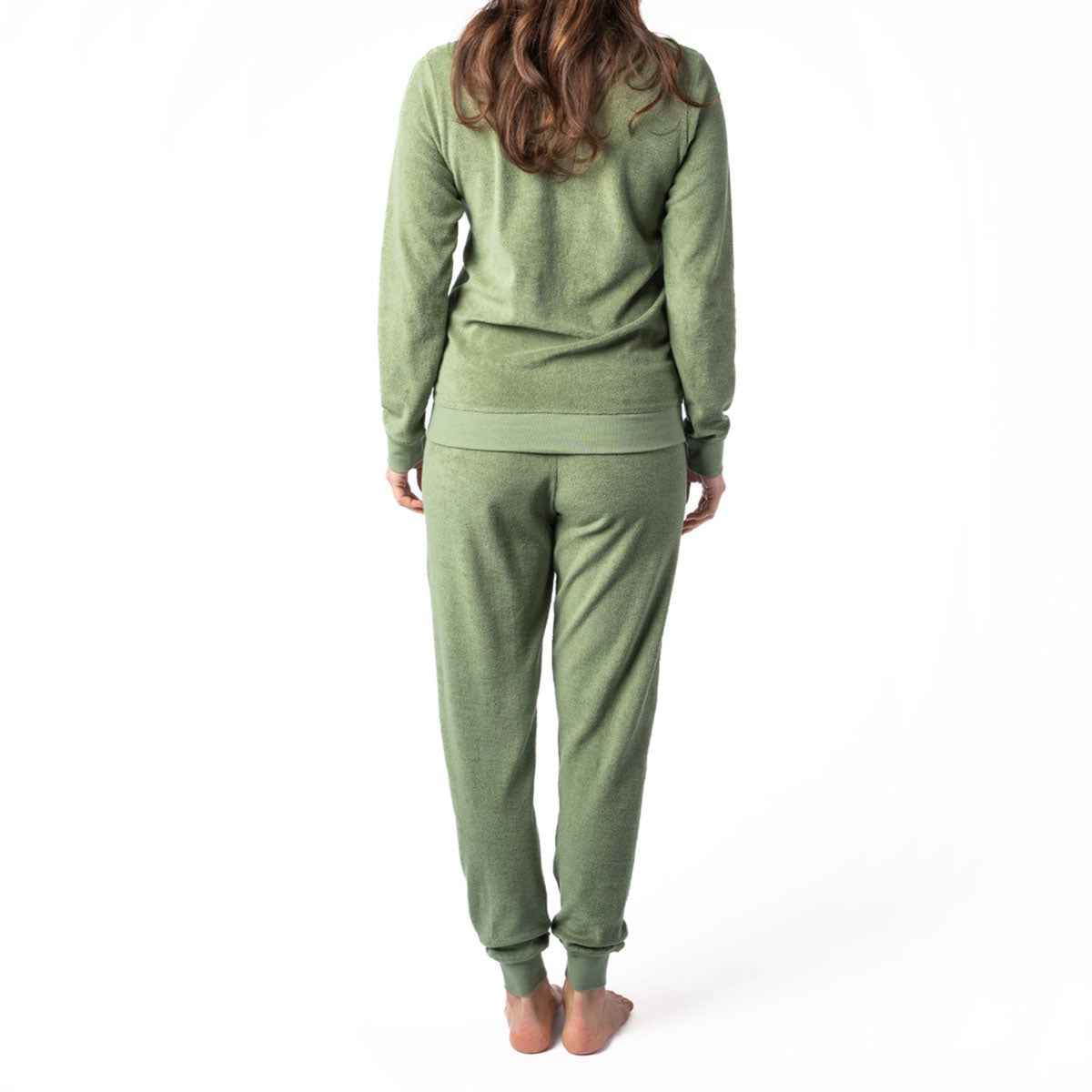 Living Crafts Damen Frottee-Pyjama Bio Baumwolle