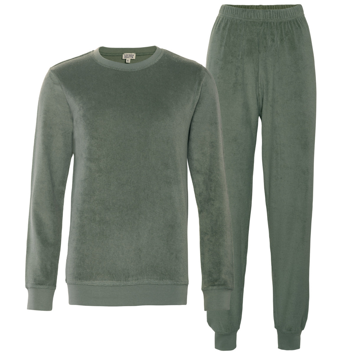 Living Crafts Damen Frottee-Pyjama Bio Baumwolle