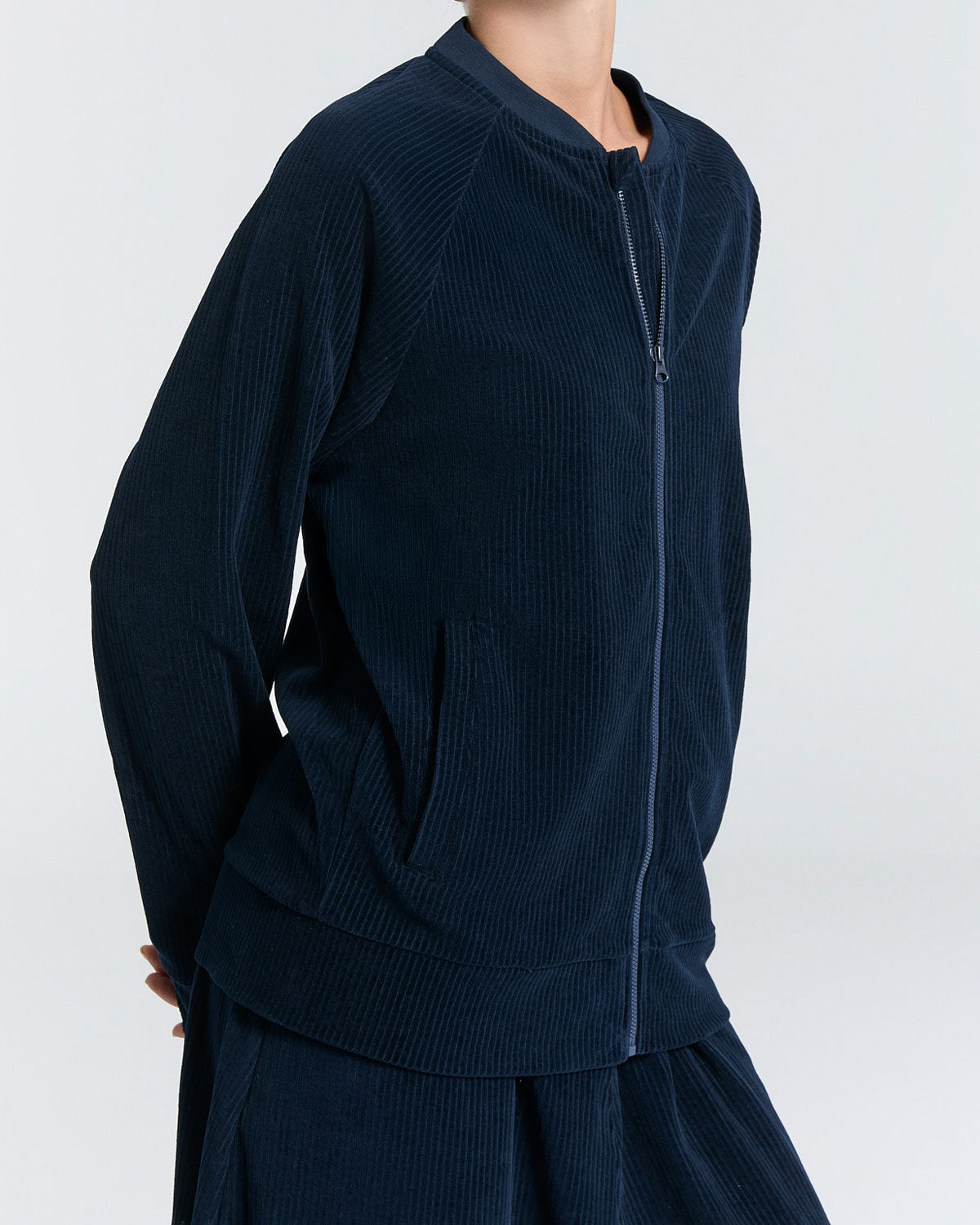 Leela Cotton Unisex Cord Baseballjacke Bio Baumwolle