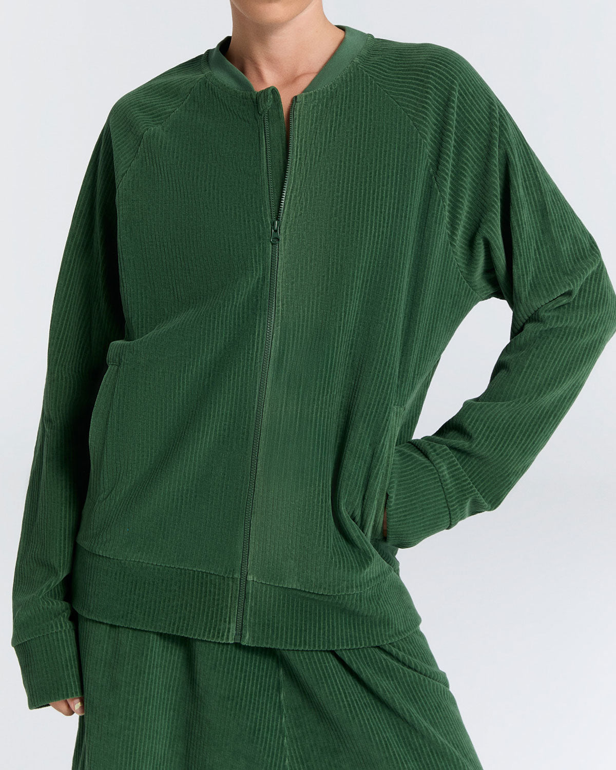 Leela Cotton Unisex Cord Baseballjacke Bio Baumwolle