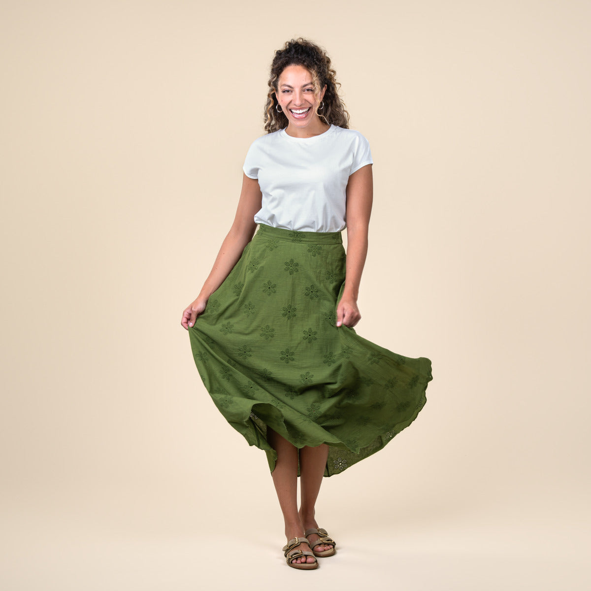 Damen Rock A-Linie Bio Baumwolle
