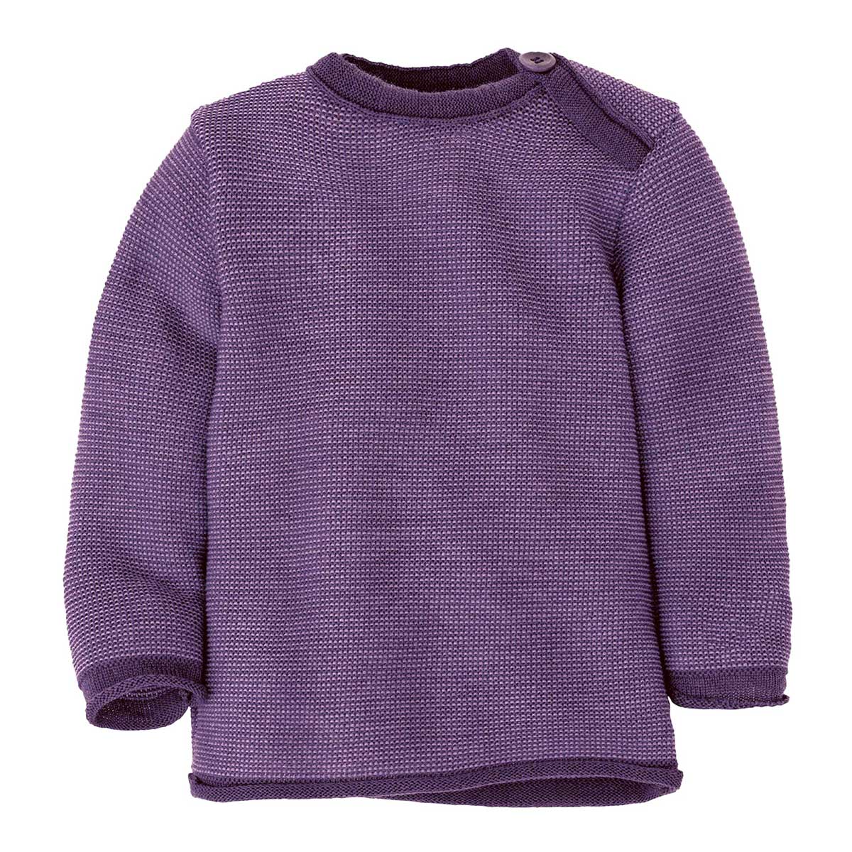 Disana Baby Melange-Pullover mit Knopfverschluss kbT Merino