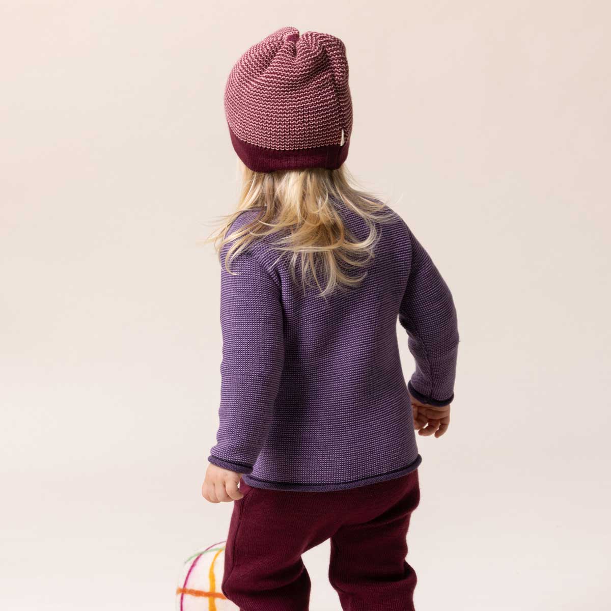 Disana Baby Melange-Pullover mit Knopfverschluss kbT Merino