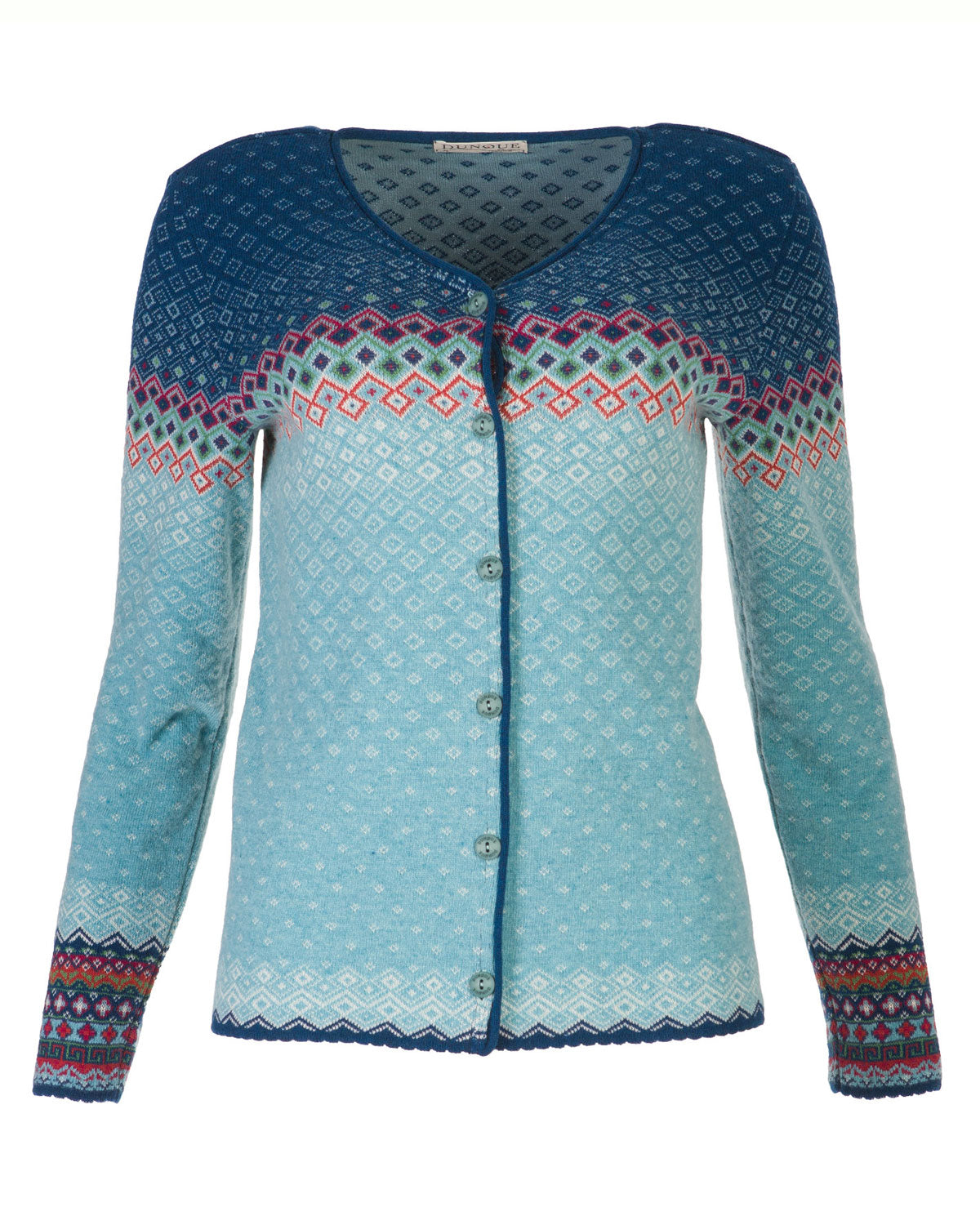Dunque Damen Jacquard Jacke Schurwolle Bio Baumwolle