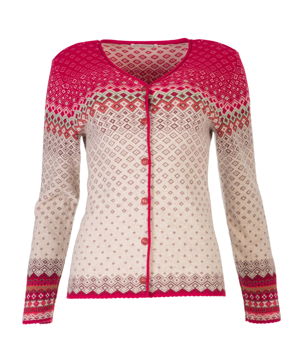 Dunque Damen Jacquard Jacke Schurwolle Bio Baumwolle