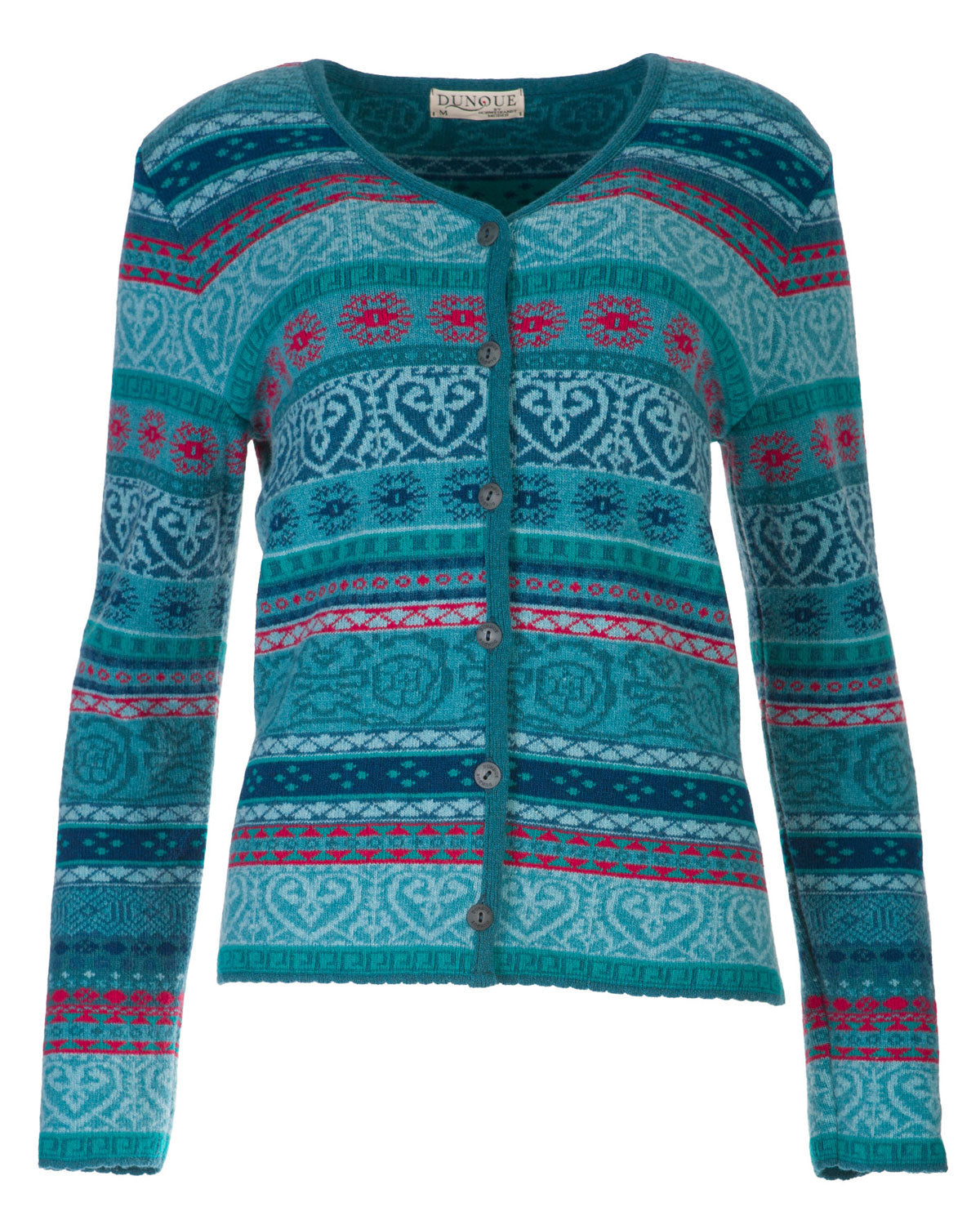 Dunque Damen Jacquard Jacke Wolle