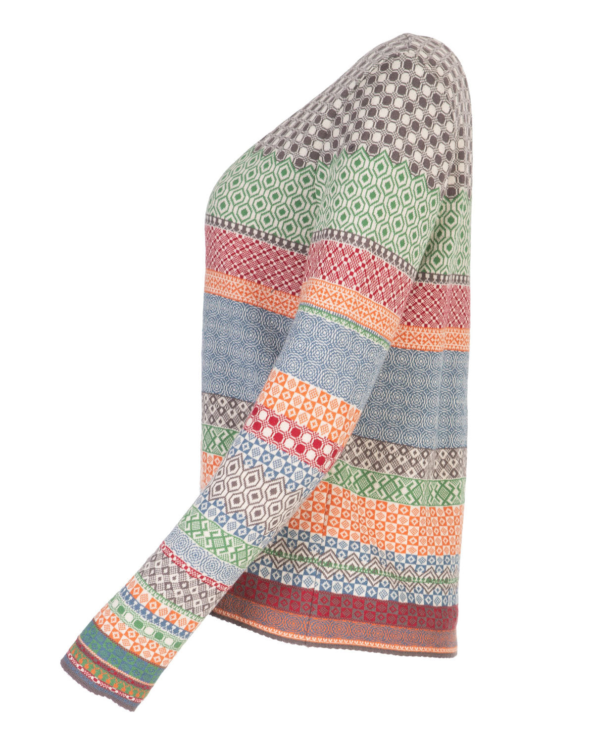 Dunque Damen Jacquard Jacke 2-Wege-Reißverschluss Bio Baumwolle