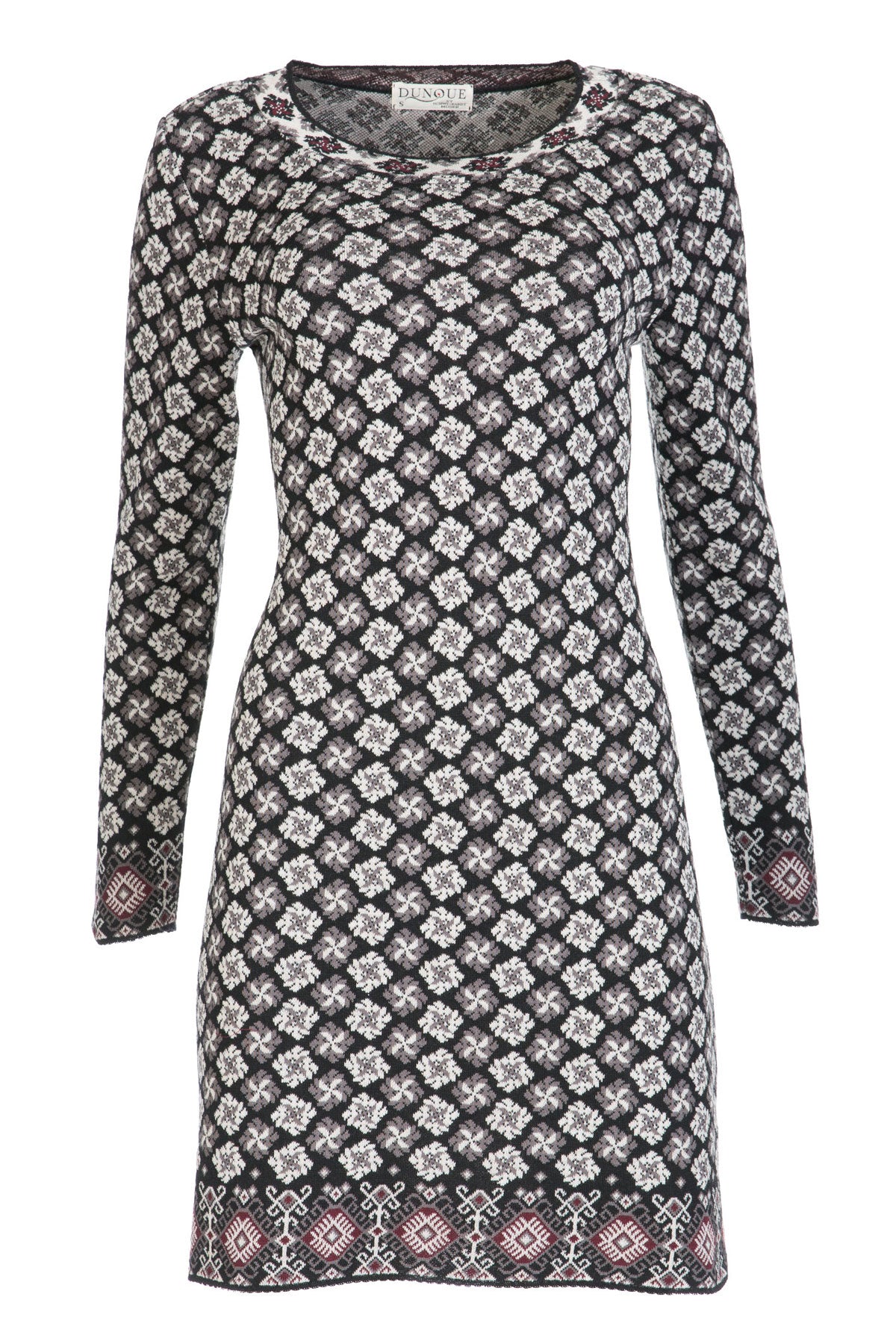 Dunque Jacquard Kleid kbT Merinowolle Bio Baumwolle