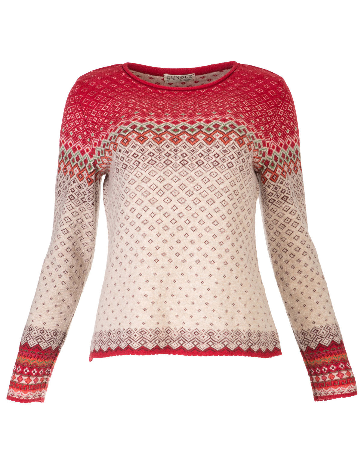 Dunque Jacquard Pullover Schurwolle Bio Baumwolle