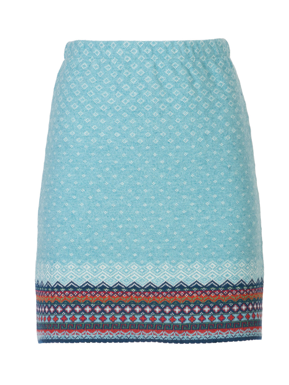 Dunque Damen Jacquard-Rock Wolle Bio Baumwolle