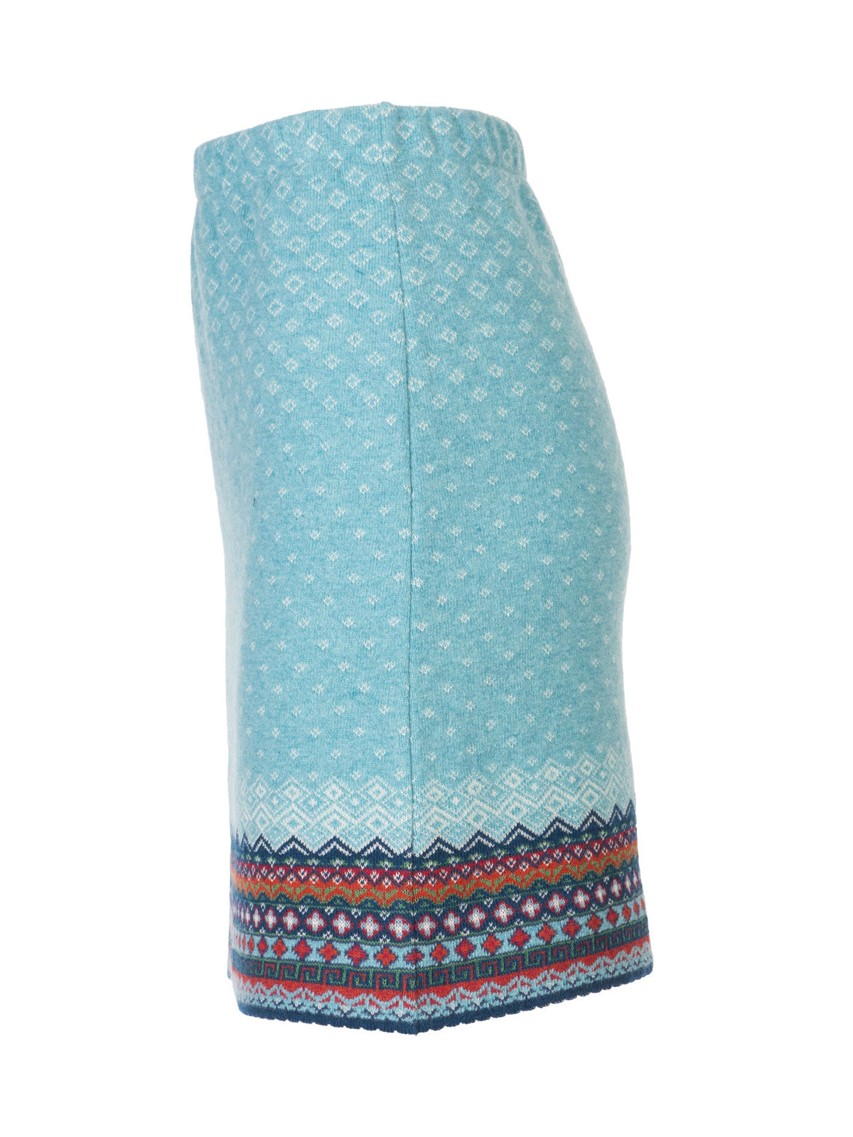 Dunque Damen Jacquard-Rock Wolle Bio Baumwolle