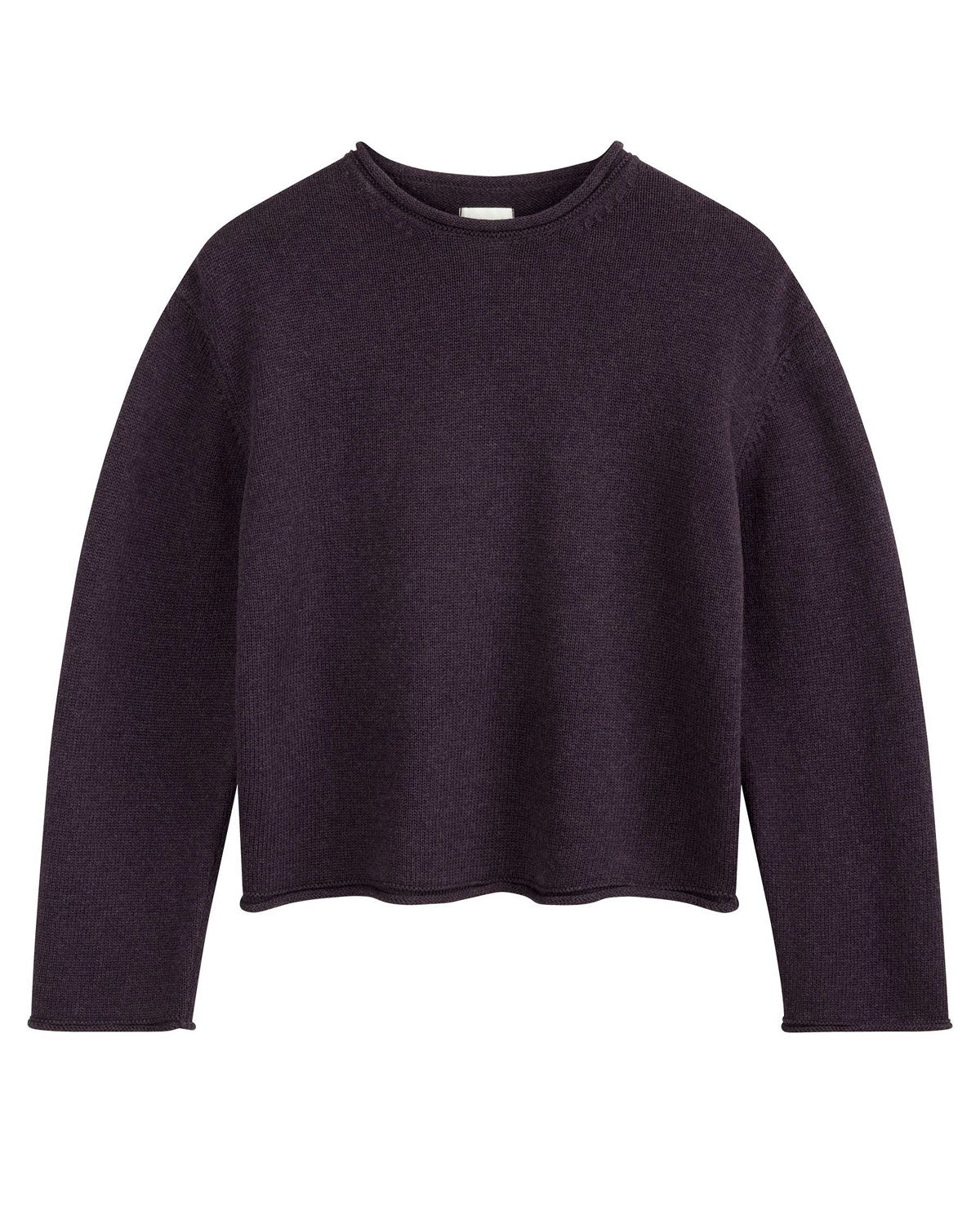 Mela Damen Rollsaum Strick Pullover Bio Baumwolle