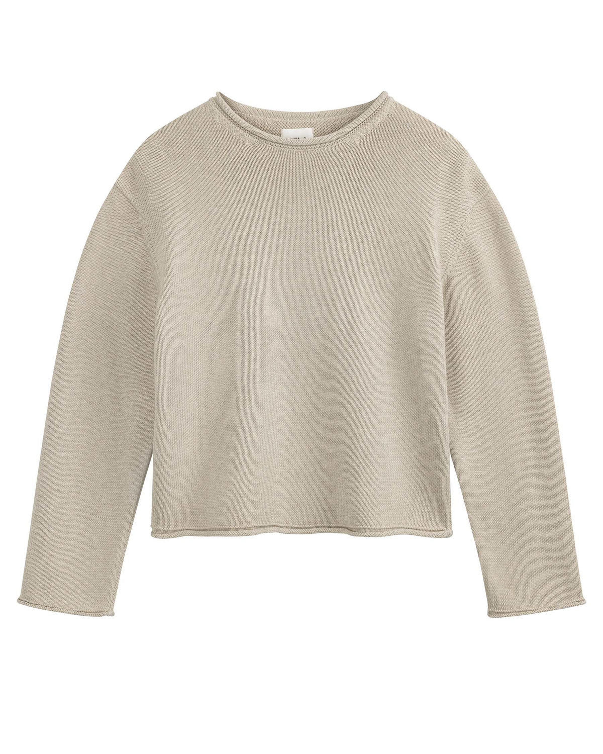 Mela Damen Rollsaum Strick Pullover Bio Baumwolle