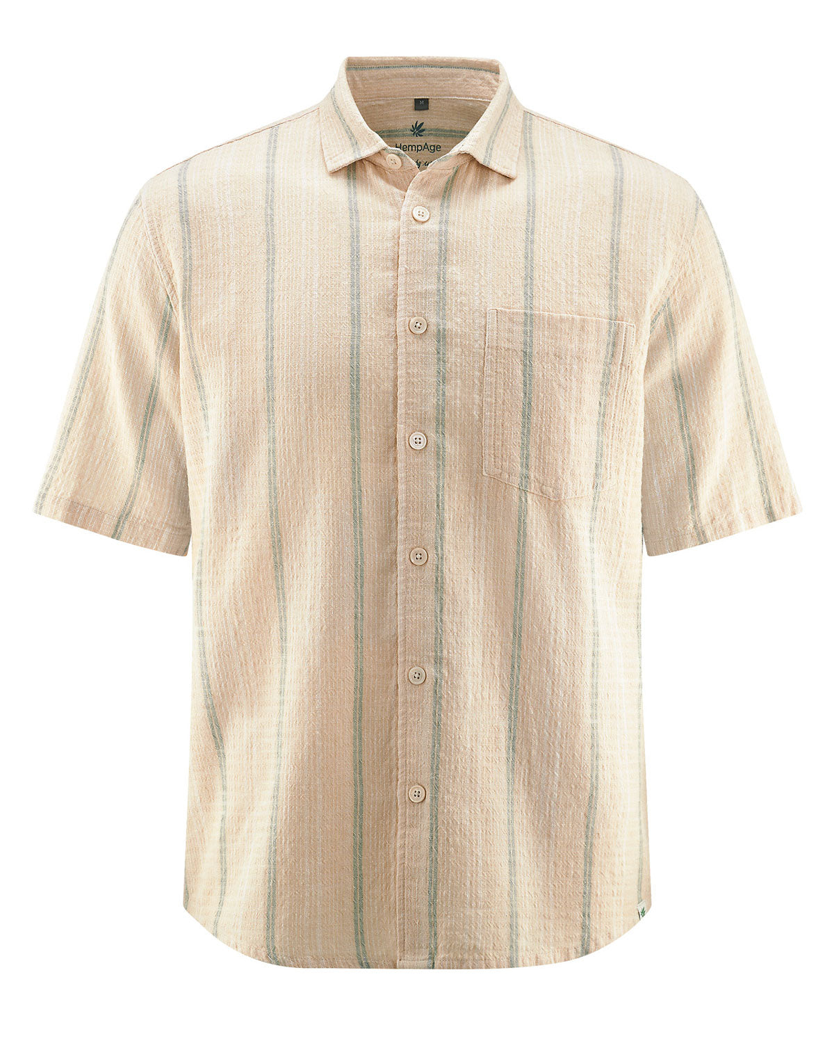 Herren Hemd Streifen Hanf Bio Baumwolle