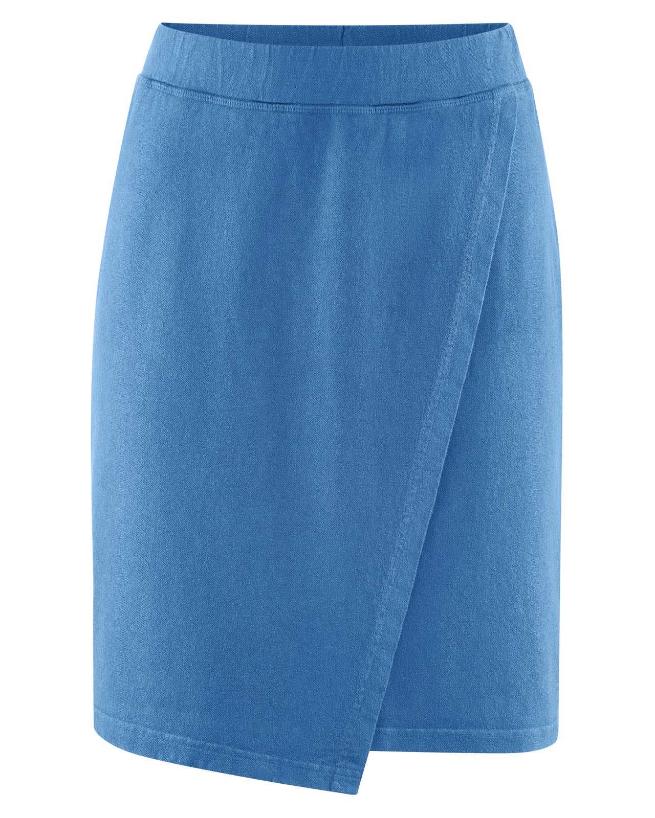 Hempage Damen Asymmetrischer Rock in Wickeloptik