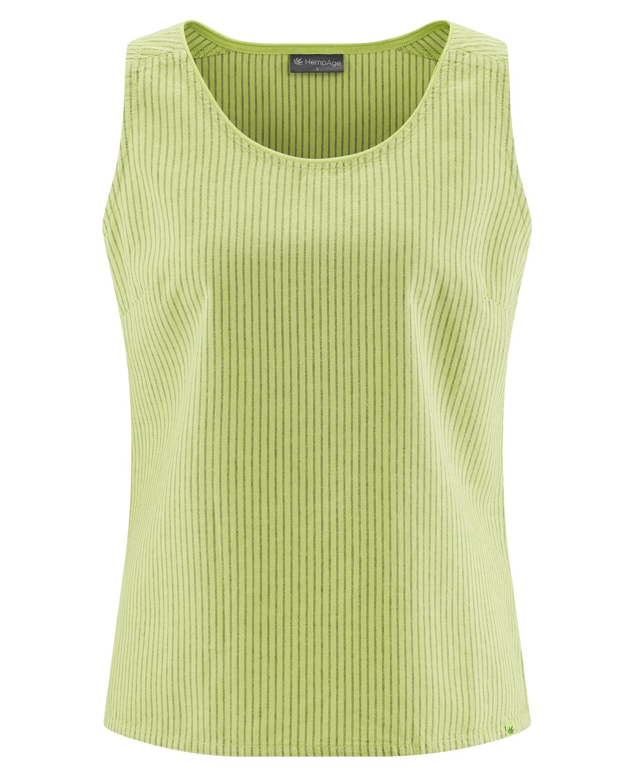 Hempage Damen Tank Top geringelt Hanf Bio Baumwolle
