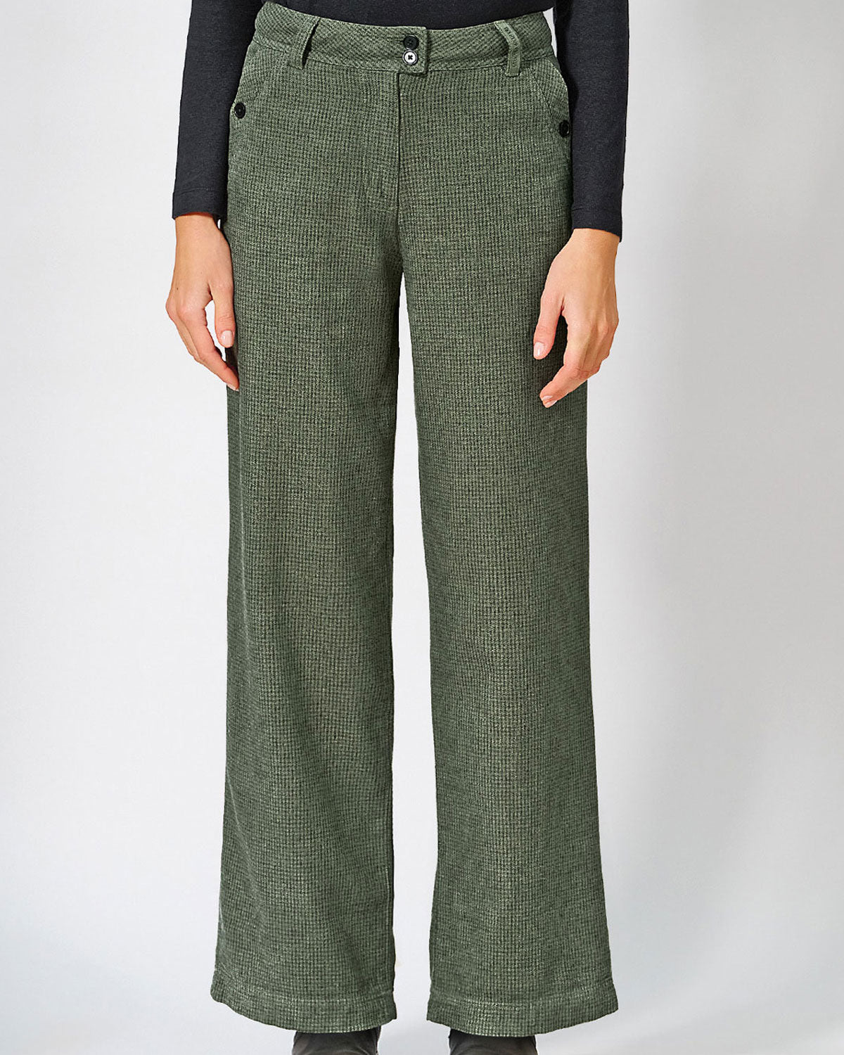 Hempage Damen Hose, pepita Hanf Bio Baumwolle