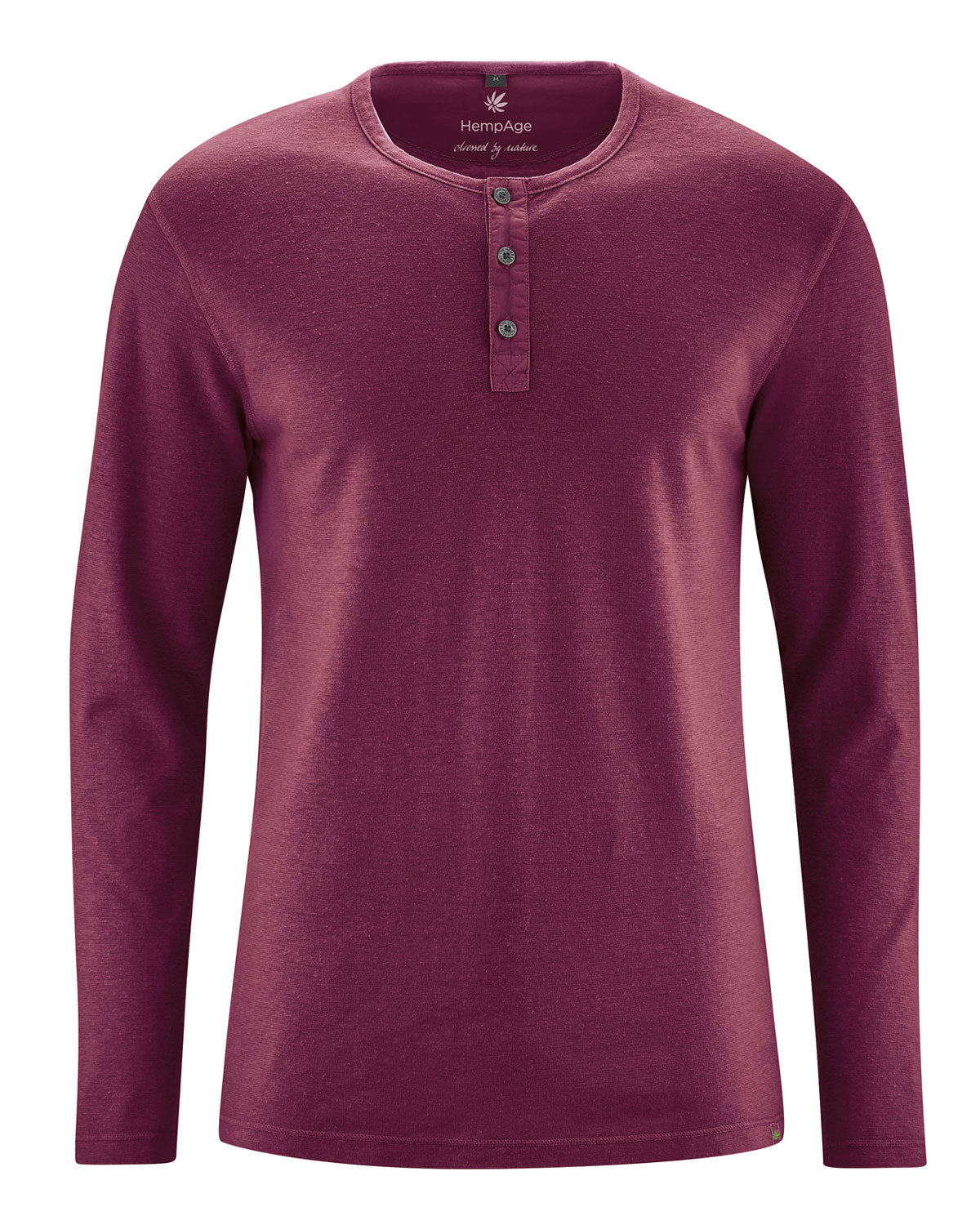 Hempage Henley Longsleeve Hanf Bio Baumwolle