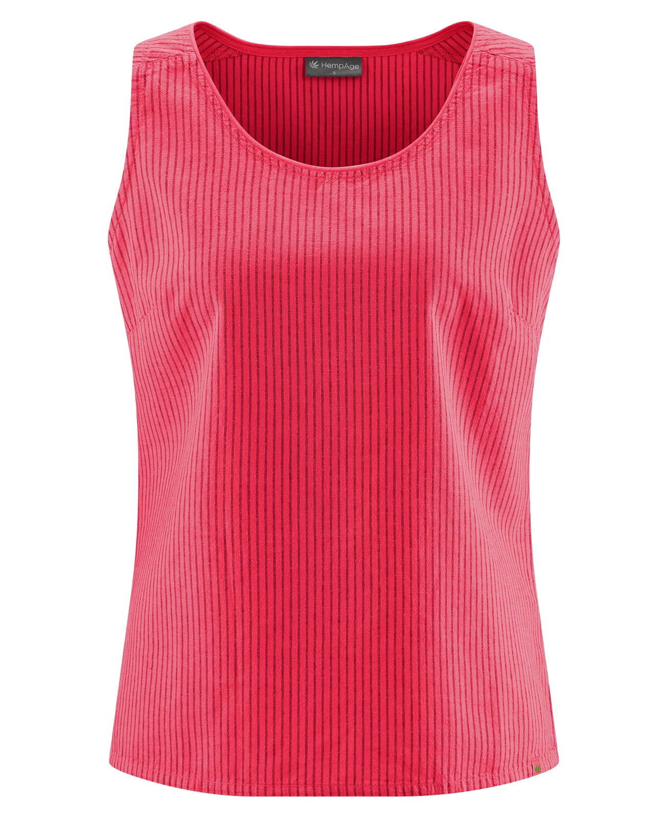 Hempage Damen Tank Top geringelt Hanf Bio Baumwolle