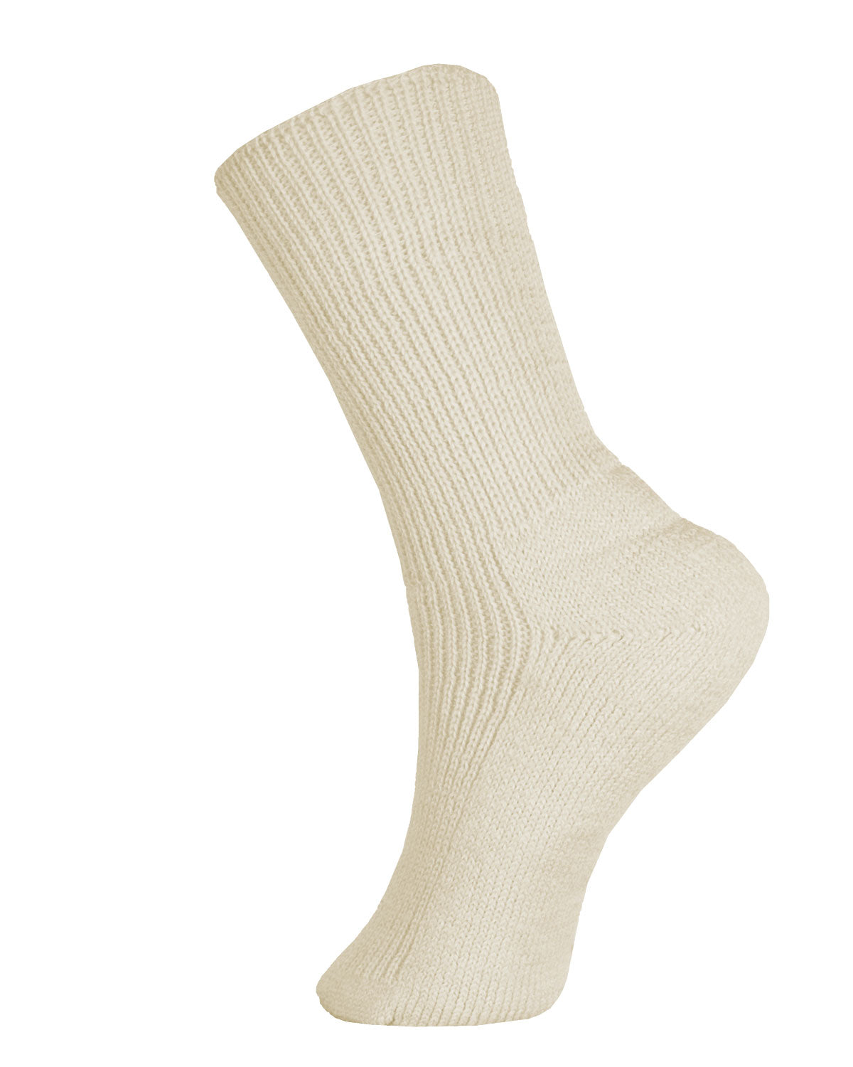 Hirsch Natur Unisex Plüschsohlen Socke kbT Wolle